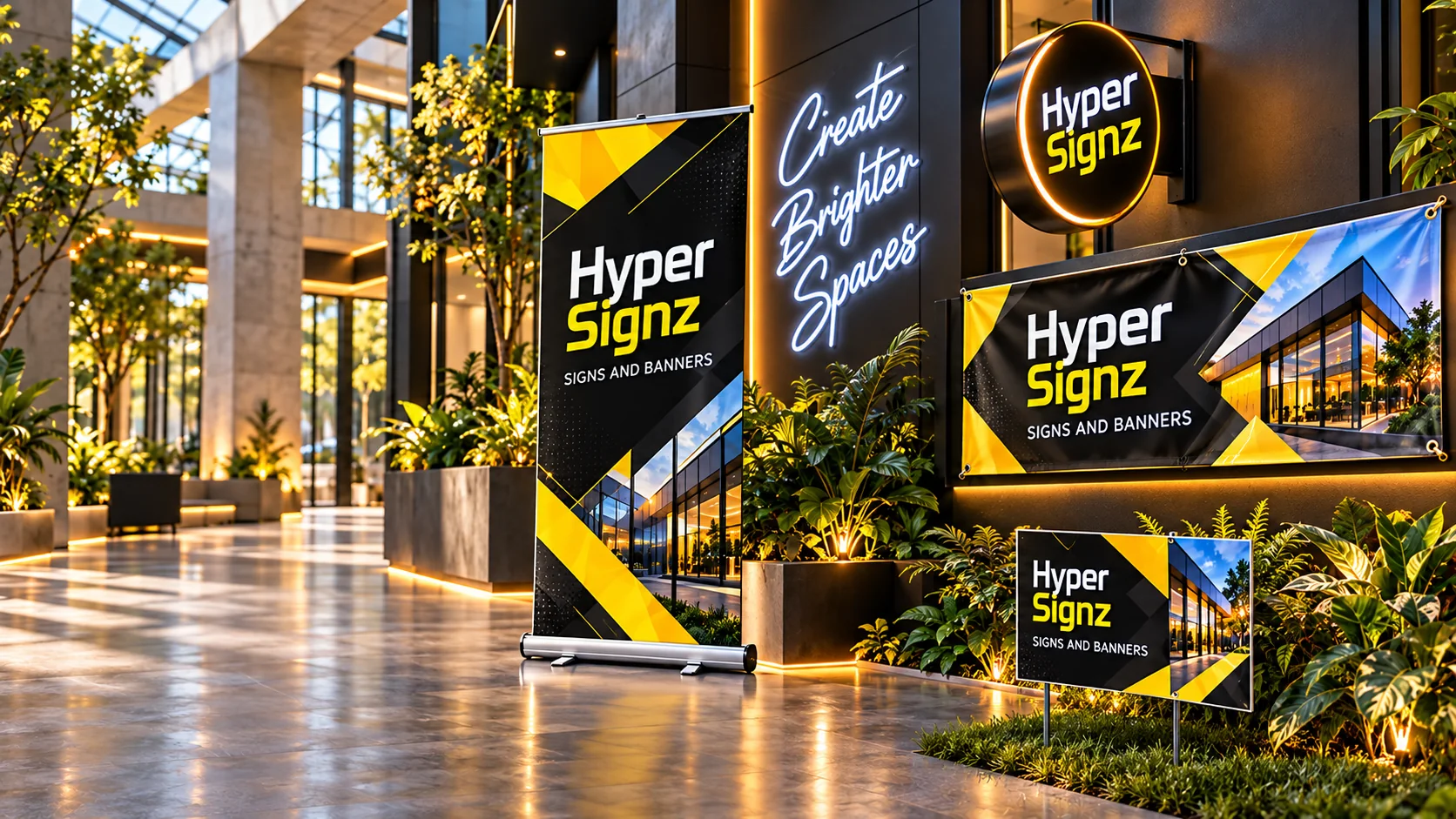 Signs & Banners showroom display
